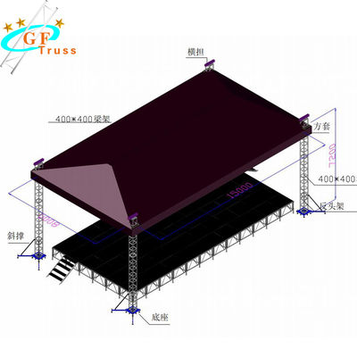 Ферменная конструкция экрана СИД освещая этапа 290*290mm Spigot алюминиевая