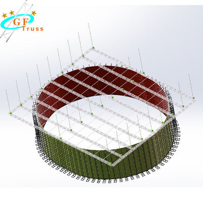 Событие круга Indoor/на открытом воздухе привело ферменную конструкцию экрана приведенного дисплея ферменной конструкции